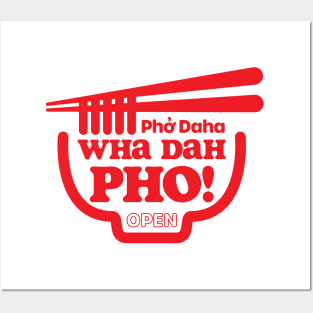 Wha Dah Pho? (Red on White) Posters and Art